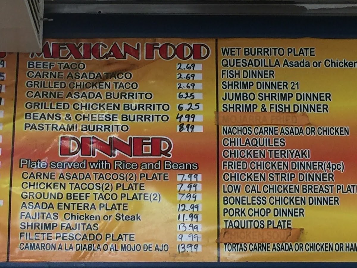 Menu Jim's Burgers #12-3